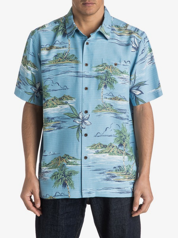 quiksilver, Waterman Tavuki Short Sleeve Shirt, NIAGARA (bkt0) 0 Waterman Tavuki Short Sleeve Shirt AQMWT03291 Quiksilver