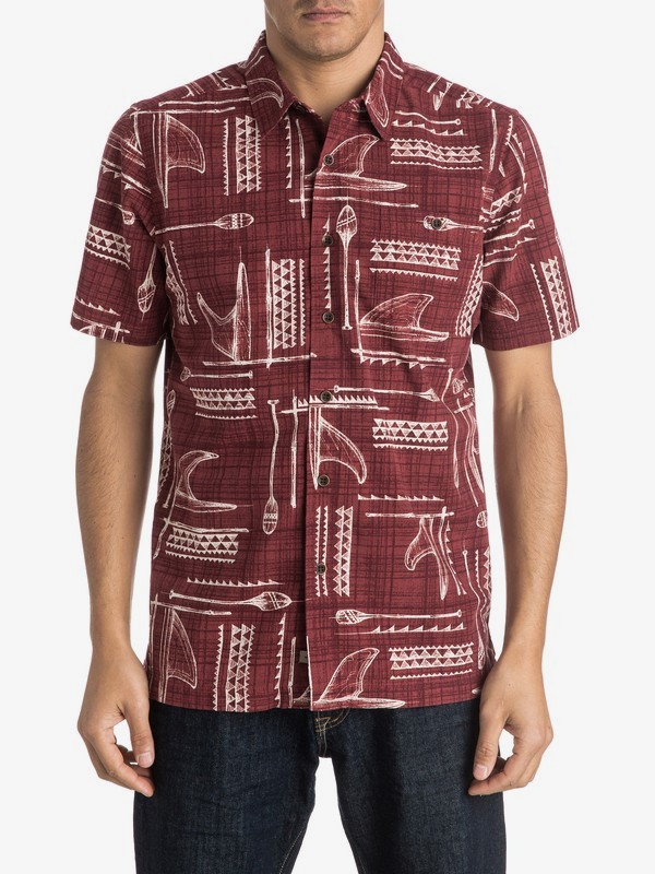 quiksilver, Waterman Foundation Short Sleeve Shirt, ROSEWOOD (rra0) 0 Waterman Foundation Short Sleeve Shirt AQMWT03293 Quiksilver