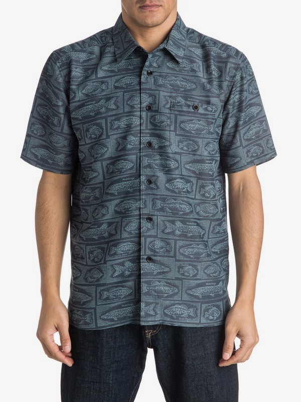 quiksilver, Waterman Bump The Stump - Short Sleeve Shirt, ENSIGN BLUE (brd0) 0 Waterman Bump The Stump - Short Sleeve Shirt AQMWT03305 Quiksilver