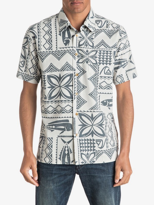 quiksilver, Waterman Fish Guru - Short Sleeve Shirt, GLACIER (sey0) 0 Waterman Fish Guru - Short Sleeve Shirt AQMWT03322 Quiksilver