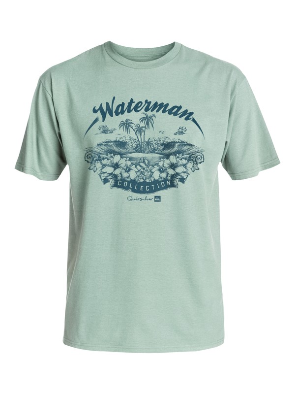 quiksilver, Waterman Paradise Island - T-Shirt, BLUE SURF (bhb0) 0 Waterman Paradise Island - T-Shirt AQMZT03148 Quiksilver