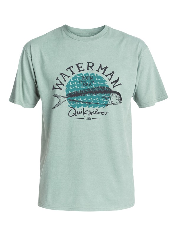 quiksilver, Waterman Good Eats T-Shirt, BLUE SURF (bhb0) 0 Waterman Good Eats T-Shirt AQMZT03157 Quiksilver