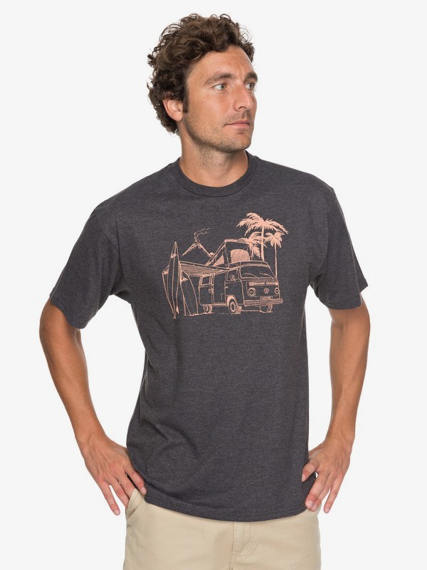 quiksilver, Waterman Kanaka Trip Tee, CHARCOAL HEATHER (ktah) 0 Waterman Kanaka Trip Tee AQMZT03279 Quiksilver
