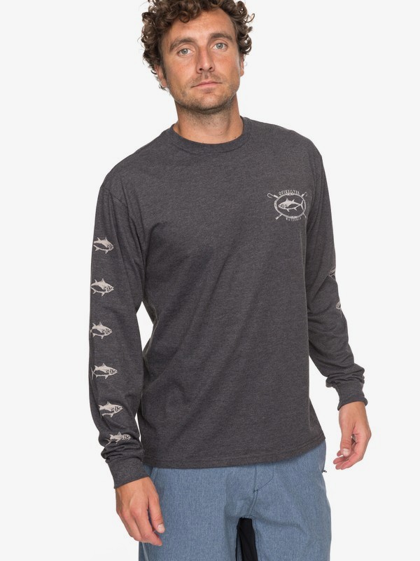 quiksilver, Waterman Thunnus Long Sleeve Tee, CHARCOAL HEATHER (ktah) 0 Waterman Thunnus Long Sleeve Tee AQMZT03281 Quiksilver