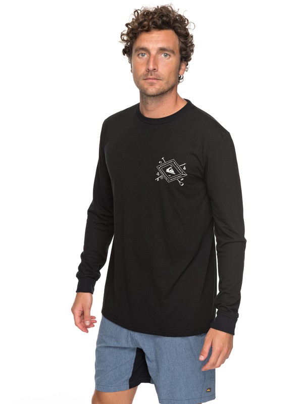 quiksilver, SANDHILL PEAKS LS QMUX, BLACK (kvj0) 0 SANDHILL PEAKS LS QMUX AQMZT03287 Quiksilver
