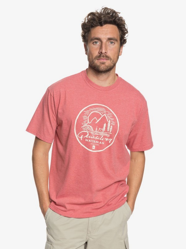 quiksilver, Waterman Secret Point Tee, MINERAL RED HEATHER (mmzh) 0 Waterman Secret Point Tee AQMZT03292 Quiksilver