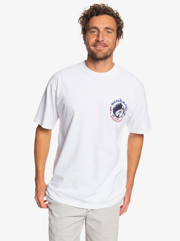 quiksilver, Waterman Dude Tee, WHITE (wbb0) 0 Waterman Dude Tee White AQMZT03365 Quiksilver