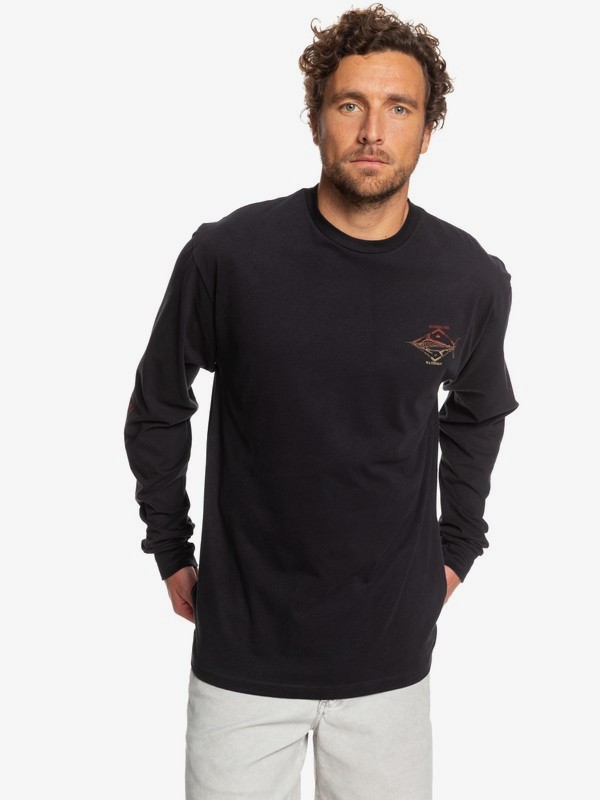 quiksilver, Waterman Tuvalu Long Sleeve Tee, BLACK (kvj0) 0 Waterman Tuvalu Long Sleeve Tee Black AQMZT03371 Quiksilver