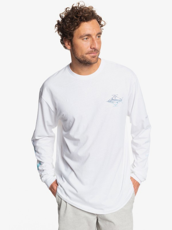 quiksilver, Waterman Tuvalu Long Sleeve Tee, WHITE (wbb0) 0 Waterman Tuvalu Long Sleeve Tee White AQMZT03371 Quiksilver