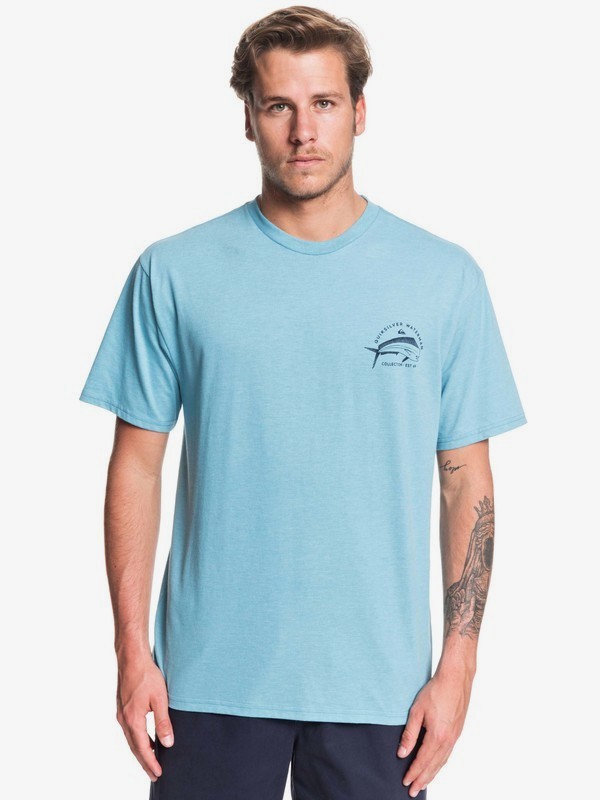 quiksilver, Waterman Dolphin Filet Tee, DELPHINIUM BLUE HEATHER (bjph) 0 Waterman Dolphin Filet Tee Blue AQMZT03374 Quiksilver