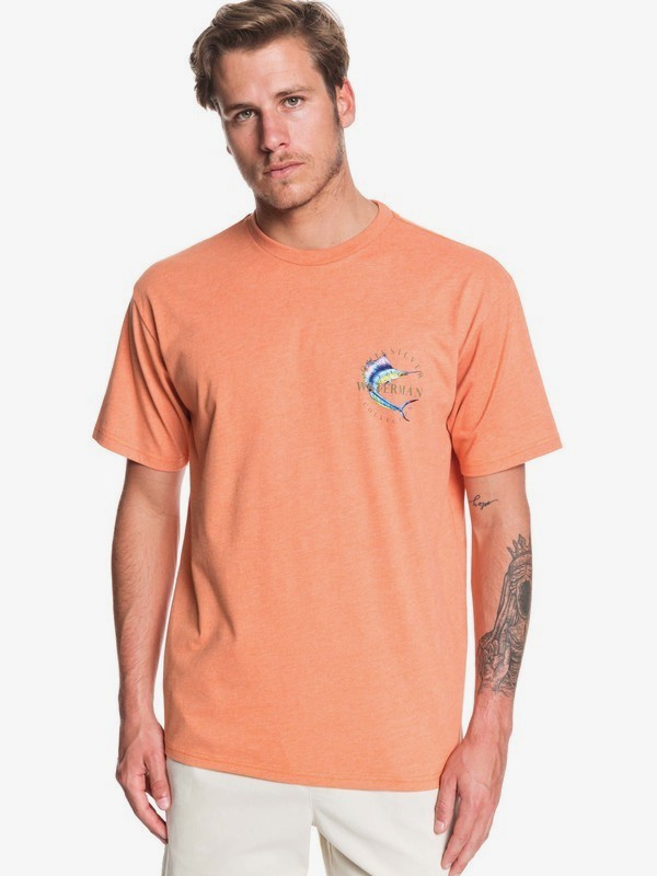 quiksilver, Waterman Reel Stoke Tee, BRANDIED MELON HEATHER (nkvh) 0 Waterman Reel Stoke Tee Orange AQMZT03376 Quiksilver