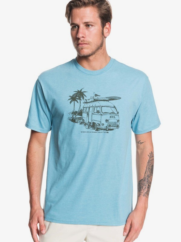 quiksilver, Waterman Day Shift Tee, DELPHINIUM BLUE HEATHER (bjph) 0 Waterman Day Shift Tee Blue AQMZT03377 Quiksilver