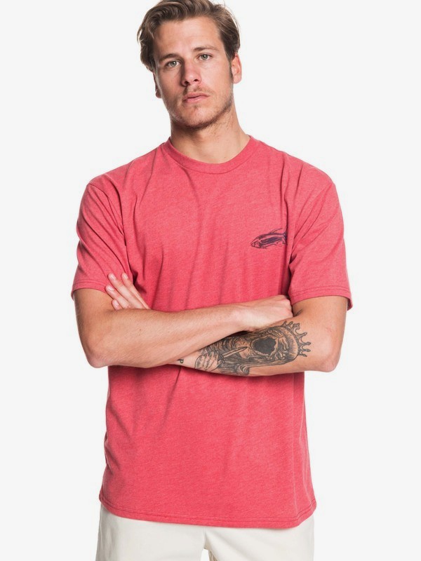 quiksilver, Waterman Pacific Schools Tee, CARDINAL HEATHER (rpeh) 0 Waterman Pacific Schools Tee Red AQMZT03378 Quiksilver