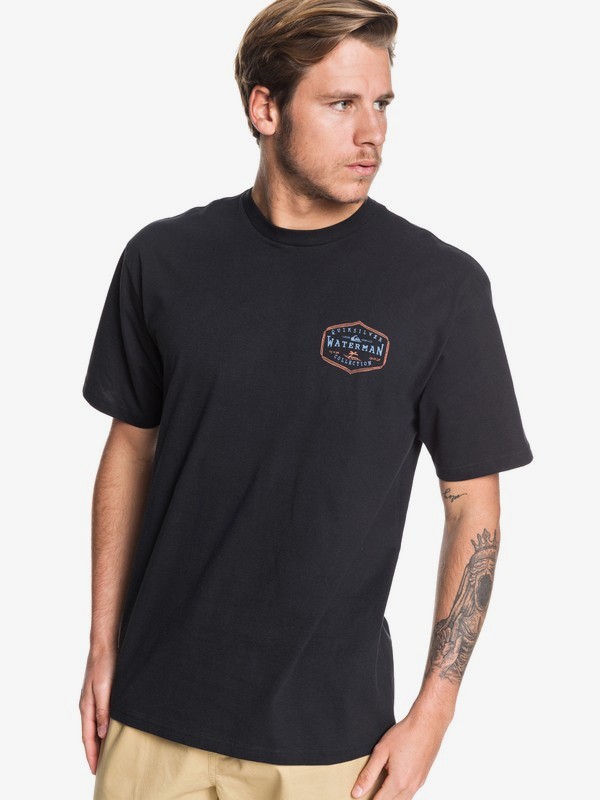 quiksilver, Waterman Anchored Mission Tee, BLACK (kvj0) 0 Waterman Anchored Mission Tee Black AQMZT03380 Quiksilver