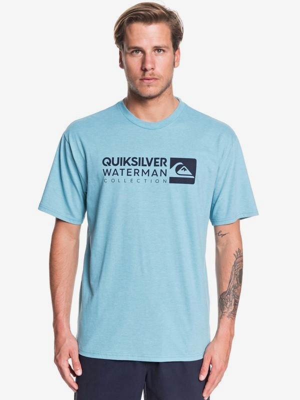 quiksilver, Waterman Staple Sandwich Tee, DELPHINIUM BLUE HEATHER (bjph) 0 Waterman Staple Sandwich Tee Blue AQMZT03382 Quiksilver