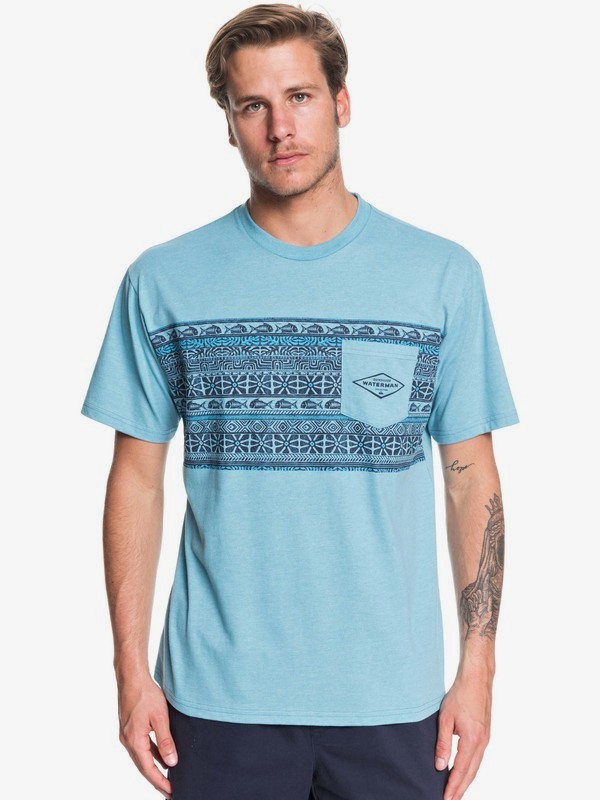 quiksilver, Waterman Vinae Bay Pocket Tee, DELPHINIUM BLUE HEATHER (bjph) 0 Waterman Vinae Bay Pocket Tee Blue AQMZT03388 Quiksilver