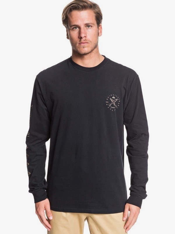 quiksilver, Waterman Lure Me In Long Sleeve Tee, BLACK (kvj0) 0 Waterman Lure Me In Long Sleeve Tee Black AQMZT03393 Quiksilver
