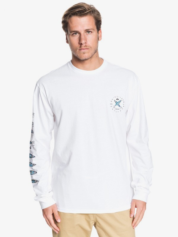 quiksilver, Waterman Lure Me In Long Sleeve Tee, WHITE (wbb0) 0 Waterman Lure Me In Long Sleeve Tee White AQMZT03393 Quiksilver