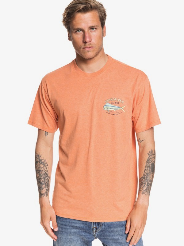 quiksilver, Waterman Kaona Qmt0 Tee, BRANDIED MELON HEATHER (nkvh) 0 Waterman Kaona Qmt0 Tee Orange AQMZT03420 Quiksilver