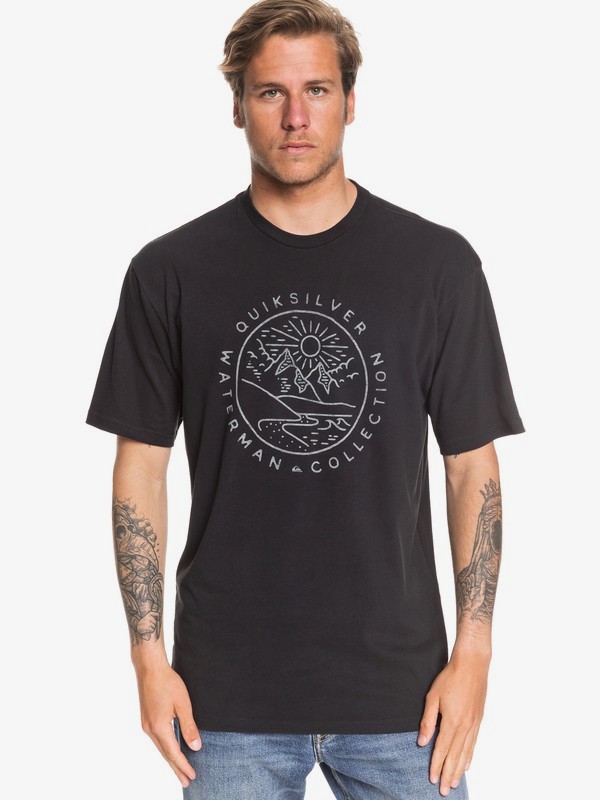quiksilver, Waterman By The Water Tee, BLACK (kvj0) 0 Waterman By The Water Tee Black AQMZT03423 Quiksilver