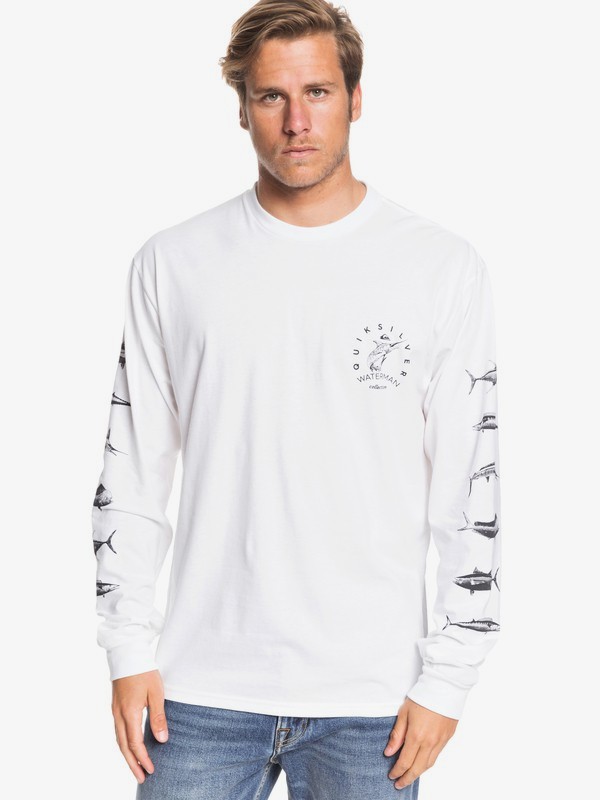 quiksilver, Waterman X Ray Long Sleeve Tee, WHITE (wbb0) 0 Waterman X Ray Long Sleeve Tee White AQMZT03427 Quiksilver