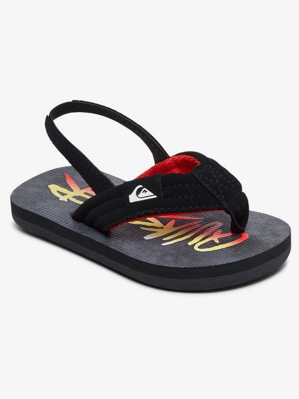 quiksilver, Boy's 2-7 Molokai Layback Sandals, BLACK/BLACK/RED (xkkr) 0 Boy's 2-7 Molokai Layback Sandals Black AQTL100056 Quiksilver
