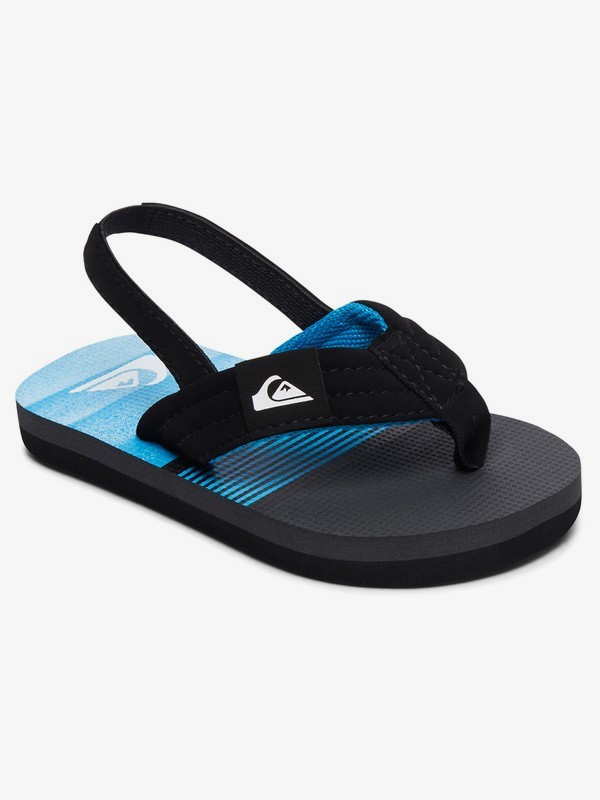 quiksilver, Boy's 2-7 Molokai Layback Sandals, BLACK/GREY/BLUE (xksb) 0 Boy's 2-7 Molokai Layback Sandals Black AQTL100056 Quiksilver
