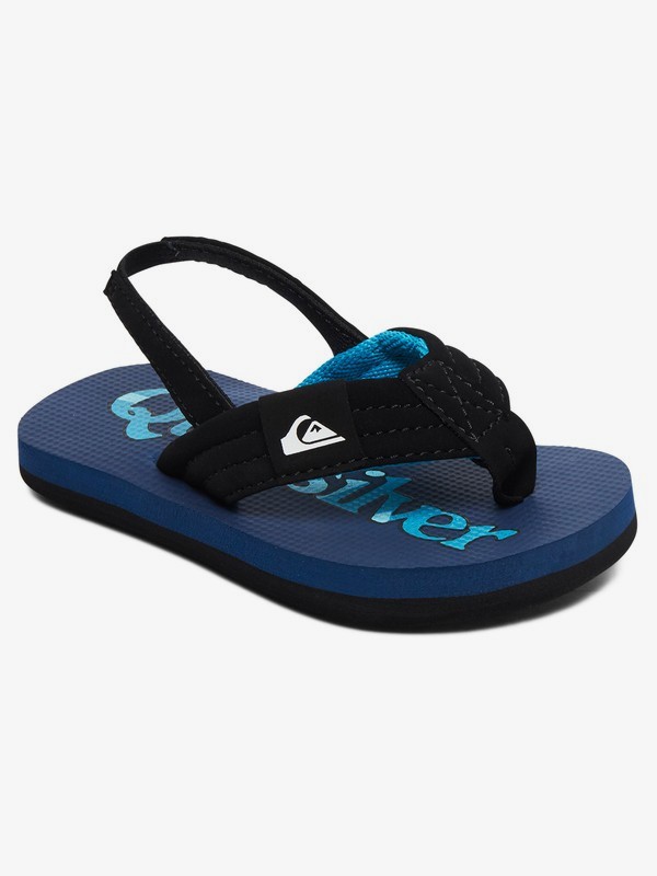 quiksilver, Boy's 2-7 Molokai Layback Backstrap Sandals, BLACK/GREY/BLUE (xksb) 0 Boy's 2-7 Molokai Layback Backstrap Sandals Black AQTL100059 Quiksilver
