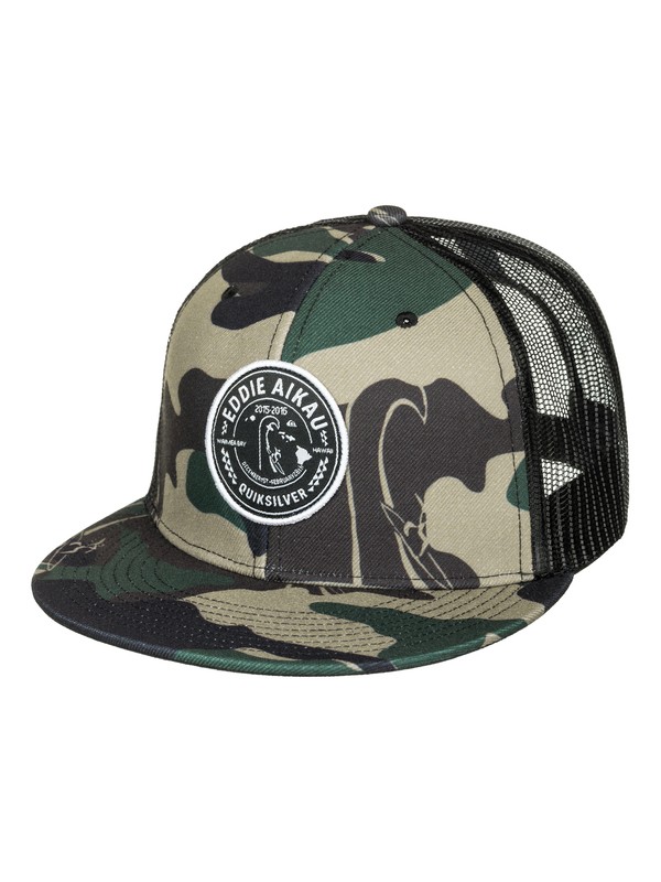 quiksilver, Eddie Arch Trucker Hat, CAMO (gra0) 0 Eddie Arch Trucker Hat AQYHA03352 Quiksilver