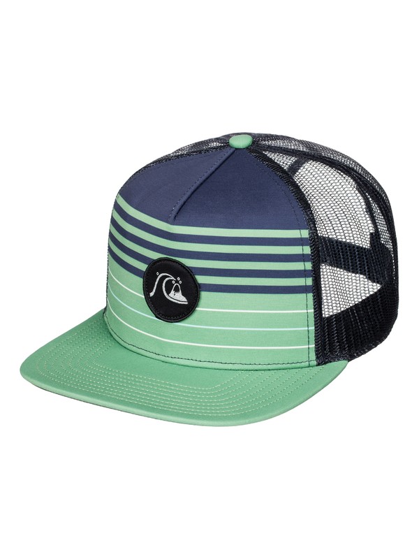 quiksilver, Swelly Trucker Hat, JADESHEEN (gka0) 0 Swelly Trucker Hat AQYHA03478 Quiksilver