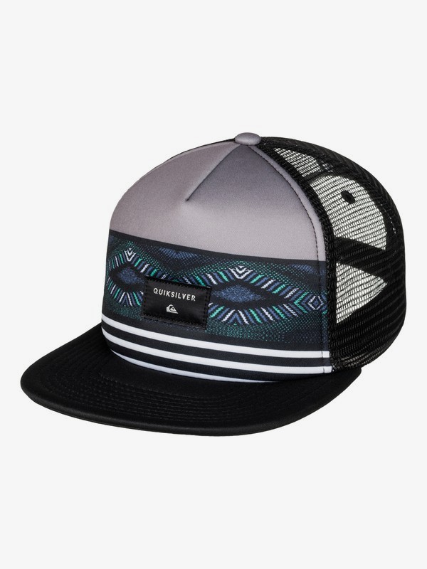 quiksilver, Quad Block Trucker Hat, POOL GREEN (gmj0) 0 Quad Block Trucker Hat AQYHA03523 Quiksilver