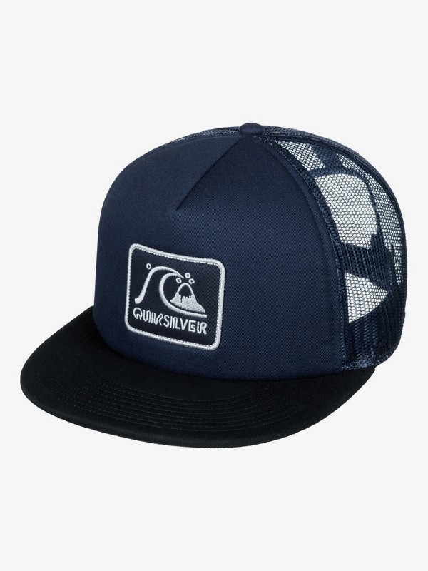 quiksilver, Graffed - Trucker Cap, DARK DENIM (brq0) 0 Graffed - Trucker Cap AQYHA03726 Quiksilver