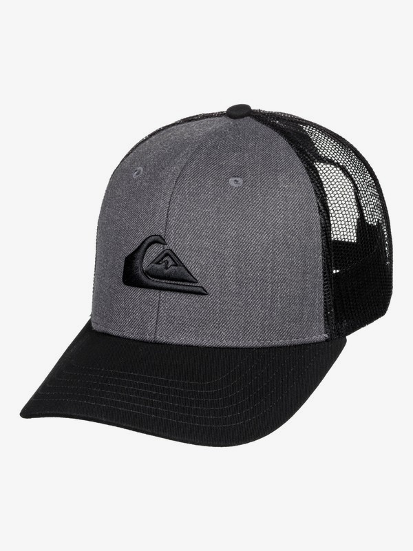 quiksilver, Grounder Trucker Hat, CHARCOAL GRAY (kny0) 0 Grounder Trucker Hat Black AQYHA03997 Quiksilver
