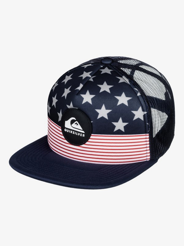 quiksilver, Faded Out Trucker Hat, BRIGHT COBALT (bpc0) 0 Faded Out Trucker Hat AQYHA04070 Quiksilver