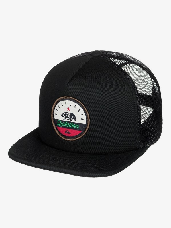 quiksilver, Cali Bear Trucker Hat, BLACK (kvj0) 0 Cali Bear Trucker Hat AQYHA04102 Quiksilver