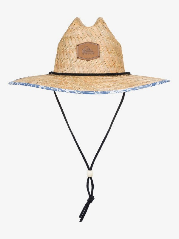 quiksilver, Outsider Straw Lifeguard Hat, BIJOU BLUE (bng0) 0 Outsider Straw Lifeguard Hat Blue AQYHA04169 Quiksilver