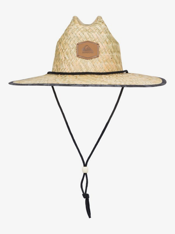 quiksilver, Outsider Straw Lifeguard Hat, BLACK HEATHER (kvjh) 0 Outsider Straw Lifeguard Hat Black AQYHA04169 Quiksilver