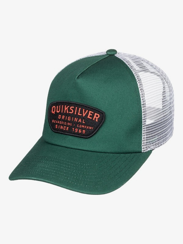 quiksilver, Cylinders Trucker Hat, THYME (cqy0) 0 Cylinders Trucker Hat Brown AQYHA04305 Quiksilver