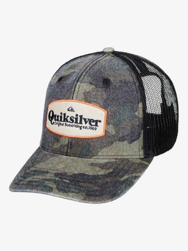 quiksilver, Jorgans Trucker Cap, CAMO (gra0) 0 Jorgans Trucker Cap Green AQYHA04381 Quiksilver