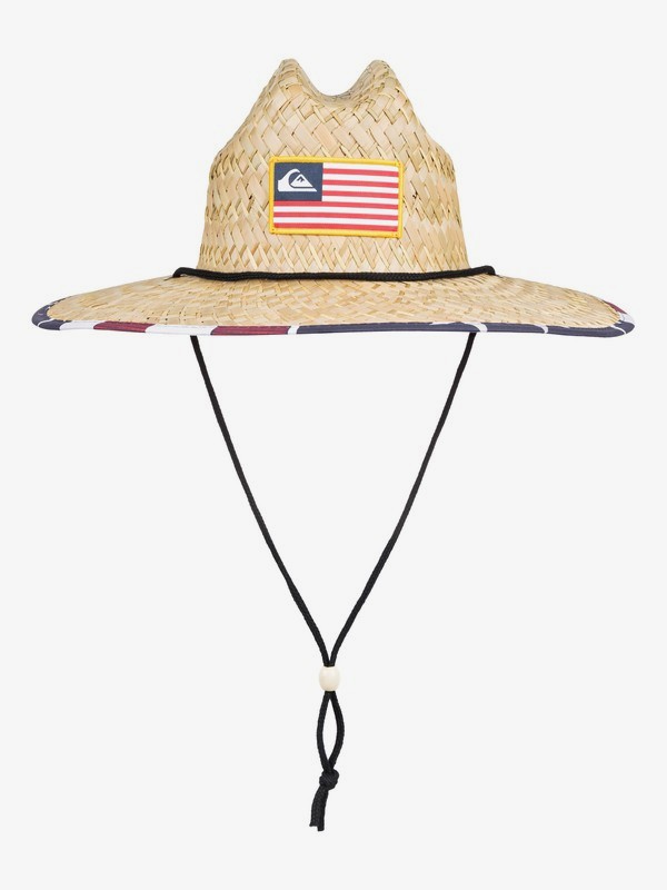 quiksilver, Sombrero Salvavidas de Paja - Merica Outsider, NATURAL (yef0) 0 Sombrero Salvavidas de Paja - Merica Outsider Amarillo AQYHA04398 Quiksilver