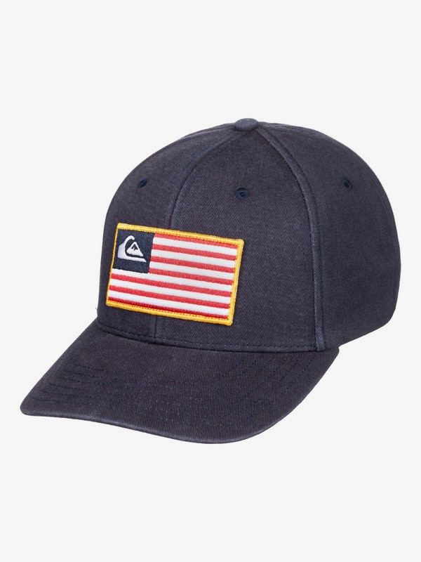 quiksilver, Grounded America Snapback Cap, NAVY BLAZER (byj0) 0 Grounded America Snapback Cap Blue AQYHA04401 Quiksilver