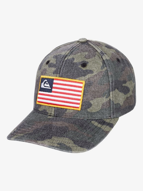 quiksilver, Grounded America Snapback Cap, CAMO (gra0) 0 Grounded America Snapback Cap Green AQYHA04401 Quiksilver