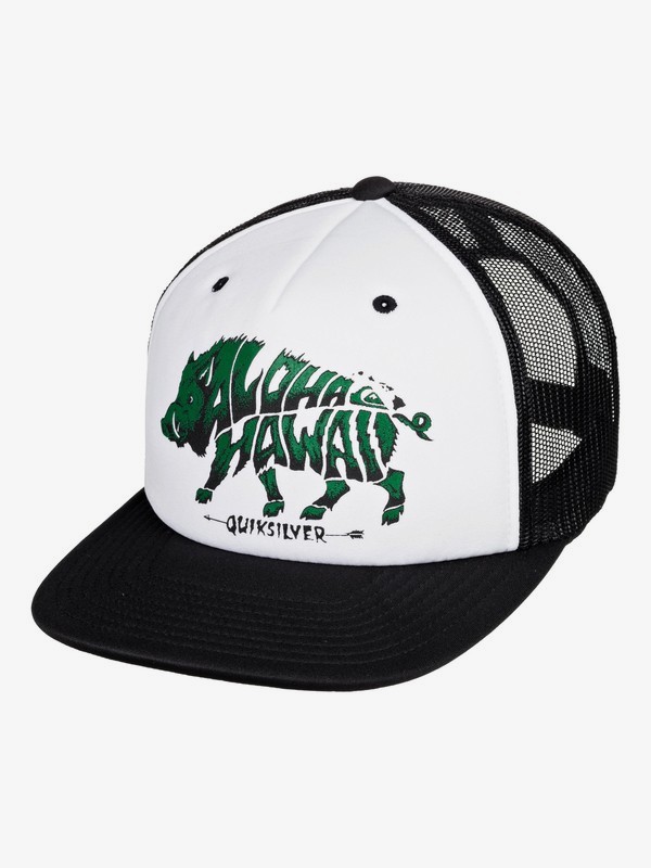 quiksilver, Boar Tipper Trucker Hat, WHITE (wbb0) 0 Boar Tipper Trucker Hat White AQYHA04409 Quiksilver