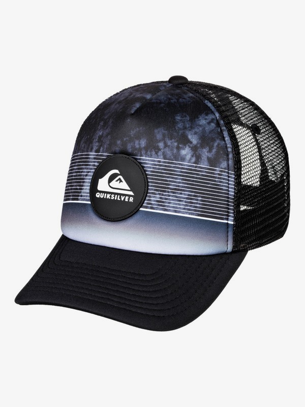 quiksilver, Stripe Pipes Trucker Hat, BLACK (kvj0) 0 Stripe Pipes Trucker Hat Black AQYHA04436 Quiksilver