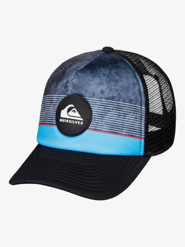 quiksilver, Stripe Pipes - Trucker Cap for Men, HIBISCUS (rmz0) 0 Stripe Pipes - Trucker Cap for Men Rojo AQYHA04436 Quiksilver