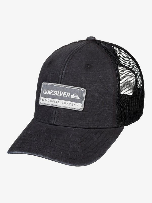 quiksilver, Rinsed Trucker Hat, BLACK (kvj0) 0 Rinsed Trucker Hat Black AQYHA04437 Quiksilver