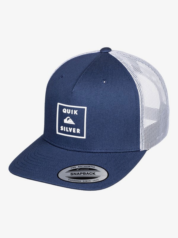 quiksilver, Locked In Trucker Hat, MOONLIT OCEAN (byk0) 0 Locked In Trucker Hat Blue AQYHA04444 Quiksilver