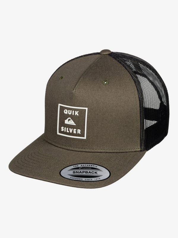 quiksilver, Locked In Trucker Hat, CROCODILE (crn0) 0 Locked In Trucker Hat Brown AQYHA04444 Quiksilver