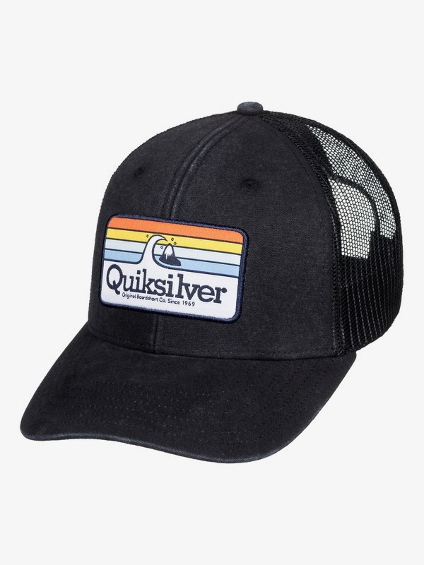 quiksilver, Clean Lines Trucker Hat, BLACK (kvj0) 0 Clean Lines Trucker Hat Black AQYHA04505 Quiksilver
