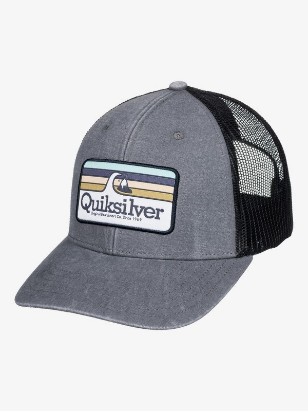 quiksilver, Clean Lines Trucker Hat, IRON GATE (kzm0) 0 Clean Lines Trucker Hat Black AQYHA04505 Quiksilver